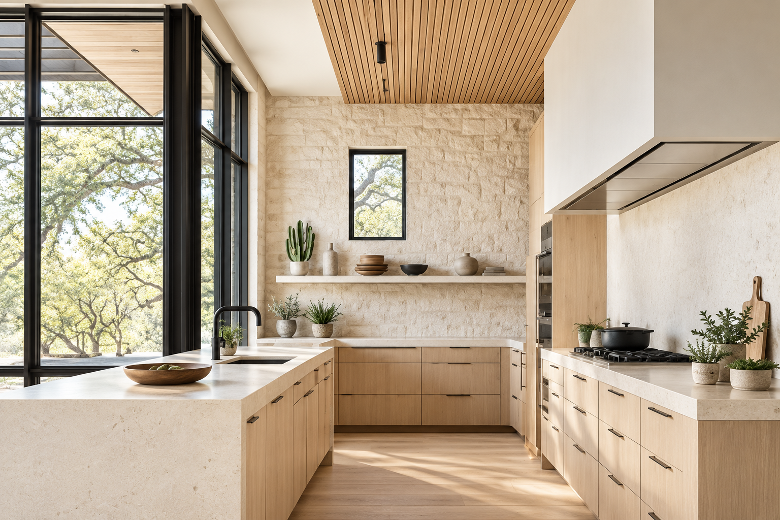 Serene Limestone Spa Bathroom
